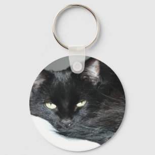 schwarze Katze Schlüsselanhänger