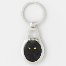 Schwarze Katze Schlüsselanhänger