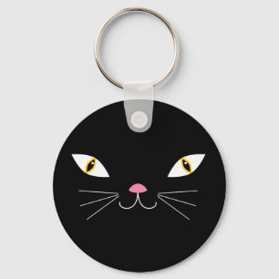 Schwarze Katze Schlüsselanhänger