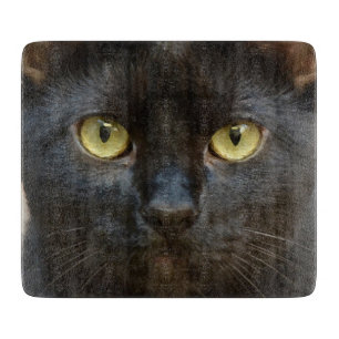 Schwarze Katze Schneidebrett