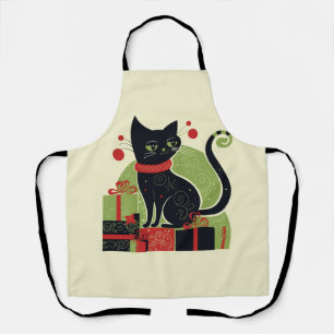 Schwarze Katze Schürze