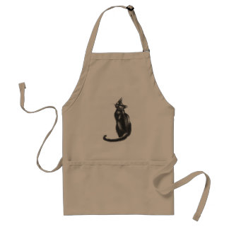Schwarze Katze Schürze. Glückliches Backen, Garten Schürze