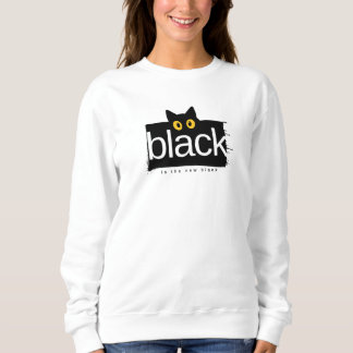 Schwarze Katze 'Schwarz ist das neue Schwarz' Lust Sweatshirt