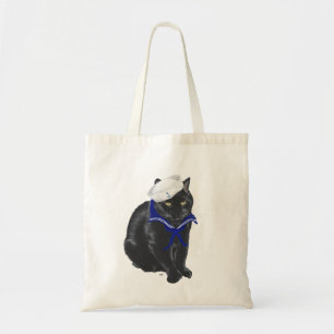 Schwarze Katze Seemann Tragetasche