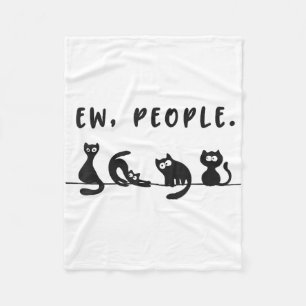 Schwarze Katze Shirt lustige Frauen Neugeborene Ka Fleecedecke