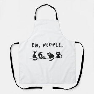Schwarze Katze Shirt lustige Frauen Neugeborene Ka Schürze