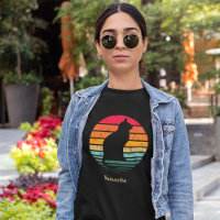 Schwarze Katze Silhouette auf Regenbogen