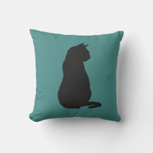 Schwarze Katze Silhouette Katzenkatze Kissen