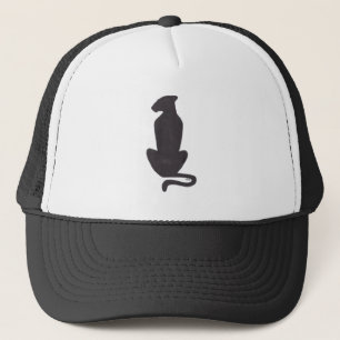 Schwarze Katze Silhouette Trucker-Mütze Truckerkappe