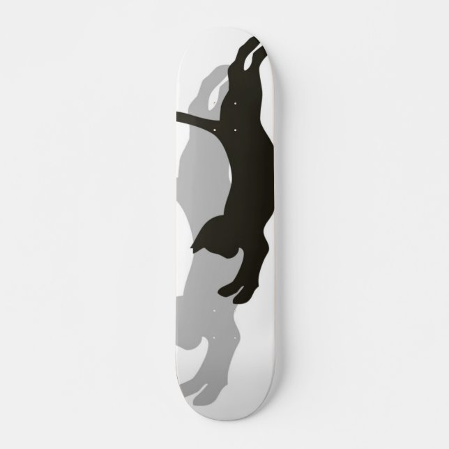 Schwarze Katze Skateboard (Vorne)