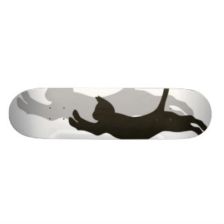 Schwarze Katze Skateboard