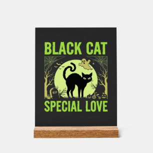 Schwarze Katze Spezielle Liebe Halloween Grafik Acrylschild