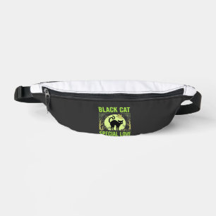Schwarze Katze Spezielle Liebe Halloween Grafik Bauchtasche