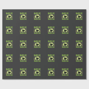 Schwarze Katze Spezielle Liebe Halloween Grafik Geschenkpapier