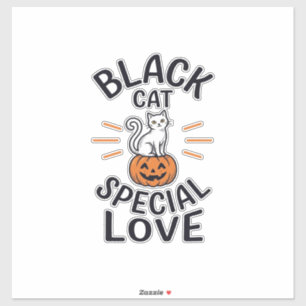 Schwarze Katze spezielle Liebe Halloween-Katze Vek Aufkleber