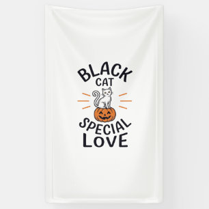 Schwarze Katze spezielle Liebe Halloween-Katze Vek Banner