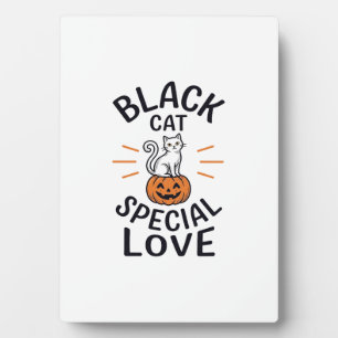 Schwarze Katze spezielle Liebe Halloween-Katze Vek Fotoplatte