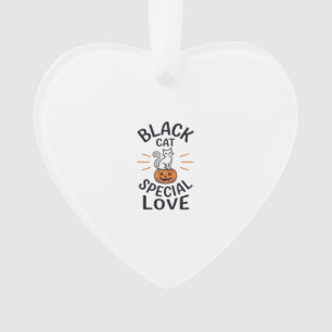 Schwarze Katze spezielle Liebe Halloween-Katze Vek Ornament