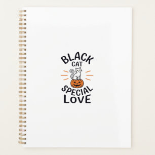 Schwarze Katze spezielle Liebe Halloween-Katze Vek Planer