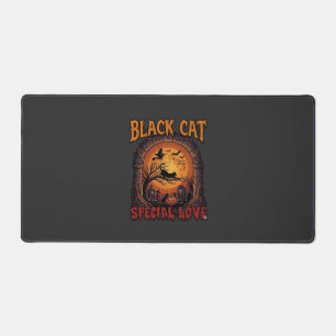 Schwarze Katze Spezielle Liebe Halloween Mond Hexe Schreibtischunterlage