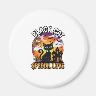 Schwarze Katze Spezielle Liebe Halloween Spukhaus Magnet