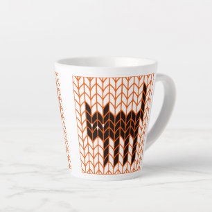 Schwarze Katze Strick Latte Tasse
