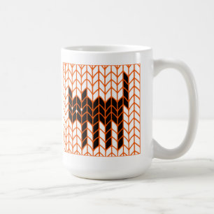 SCHWARZE KATZE STRICKEN Tall White Mug Kaffeetasse