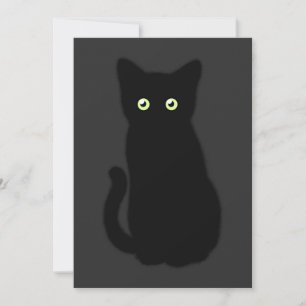 Schwarze Katze, süßes Kätzchen, gruseliger Spaß  Einladung