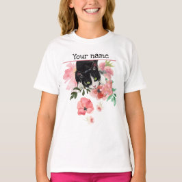 Schwarze Katze T - Shirt