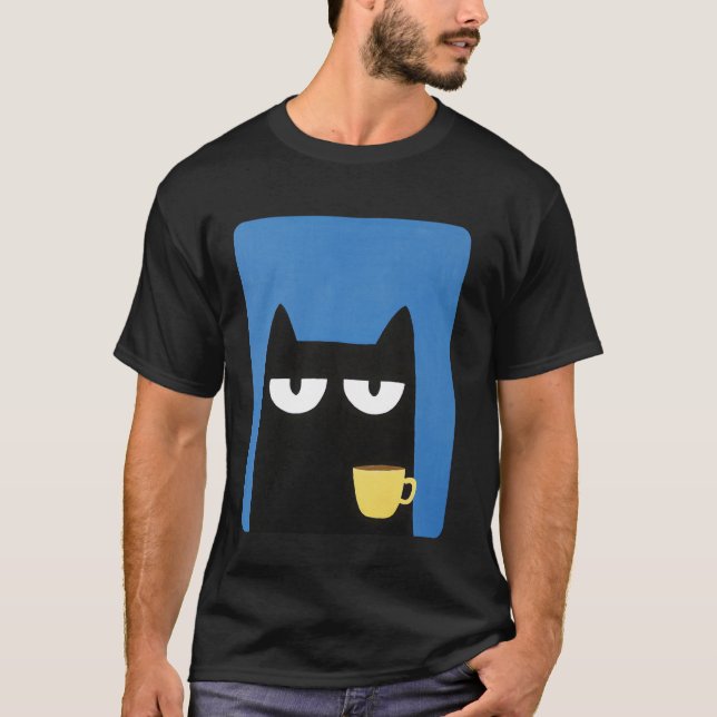Schwarze Katze T-Shirt (Vorderseite)