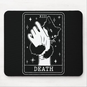Schwarze Katze Tarot Tod Halloween Hexenkatze Lieb Mousepad