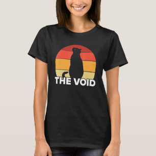 Schwarze Katze The Void Vintage Gelbes Auge Kitty T-Shirt