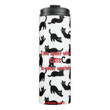 Schwarze Katze Thermobecher