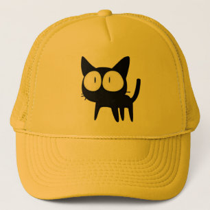 Schwarze Katze Truckerkappe