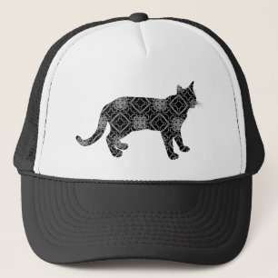 Schwarze Katze Truckerkappe