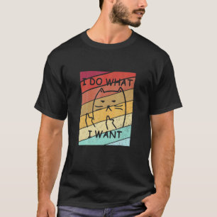 Schwarze Katze Tu Was Ich Will Roter Becher Meine  T-Shirt