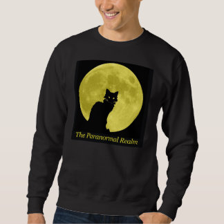 Schwarze Katze u. Pentagram-grundlegendes Sweatshirt