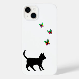 Schwarze Katze und Butterfly Case-Mate iPhone 14 Plus Hülle