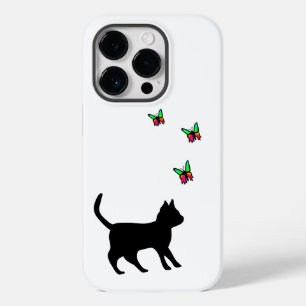 Schwarze Katze und Butterfly Case-Mate iPhone 14 Pro Hülle