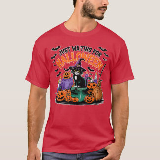 Schwarze Katze und Kürbis, nur zu Halloween Gewart T-Shirt
