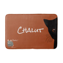 schwarze Katze und Maus