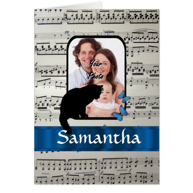 Schwarze Katze und Schmetterlinge (Vorne)