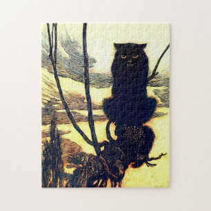 Schwarze Katze von Arthur Rackham