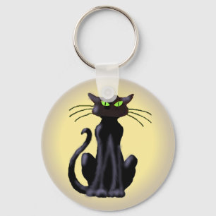 SCHWARZE KATZE VON SHARON SHARPE SCHLÜSSELANHÄNGER