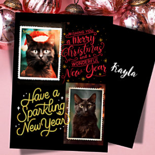 Schwarze Katze Weihnachten