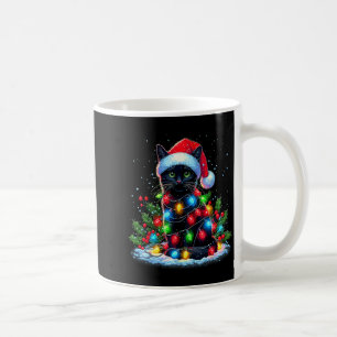 Schwarze Katze Weihnachten Santa Hut Lustige Meowi Kaffeetasse