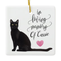 Schwarze Katze Weihnachtsschmuck im Gedächtnis Ihr