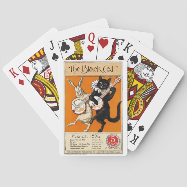 Schwarze Katze, weißes Kaninchen Spielkarten (Rückseite)