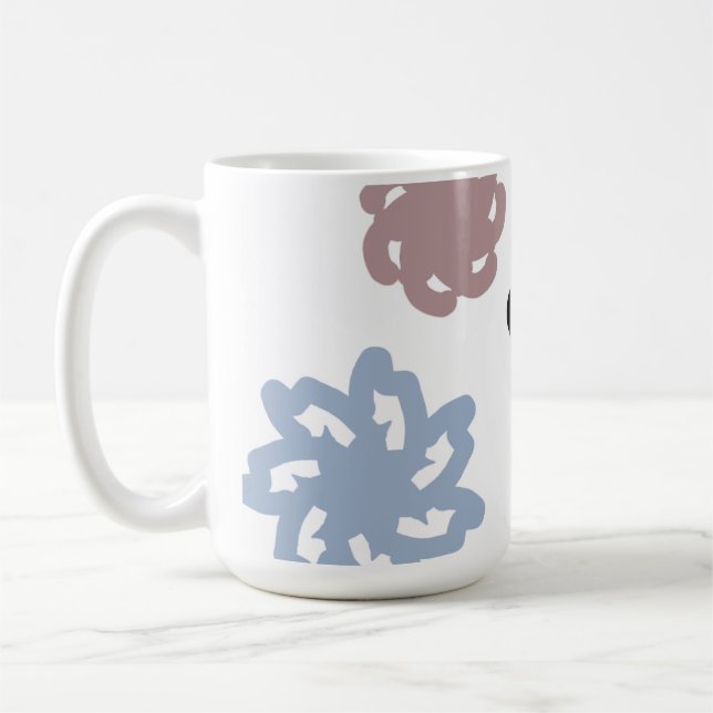 Schwarze Katze Winter  Kaffeetasse (Links)