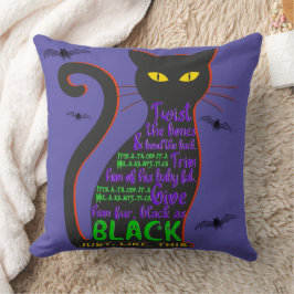 Schwarze Katze Zauber-Kissen Kissen